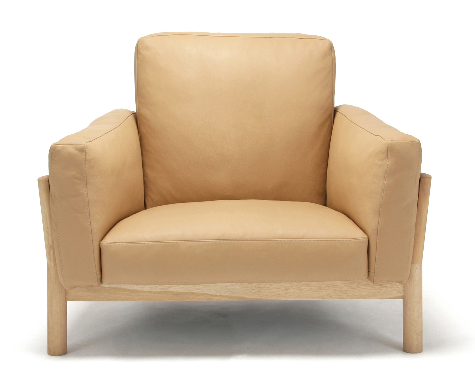 Castor Sofa 1-Seater Leather ‒ KARIMOKU NEW STANDARD (KNS)